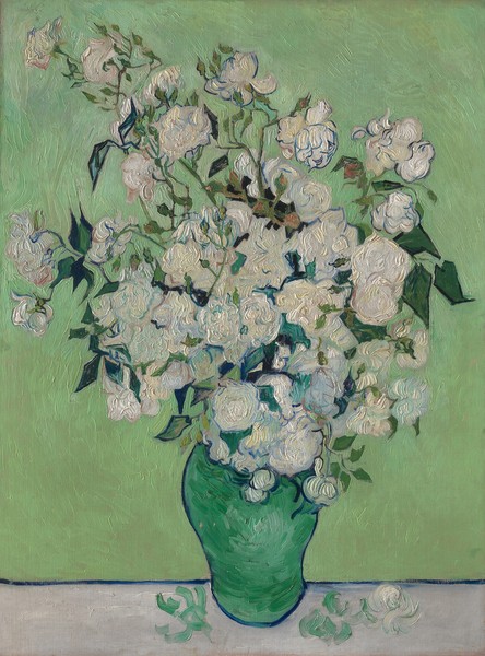 Vincent van Gogh, A Vase of Roses, 1890 (oil on canvas)
