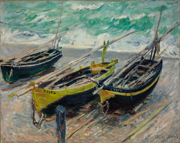 Claude Monet, Three Fishing Boats, 1886 (oil on canvas)