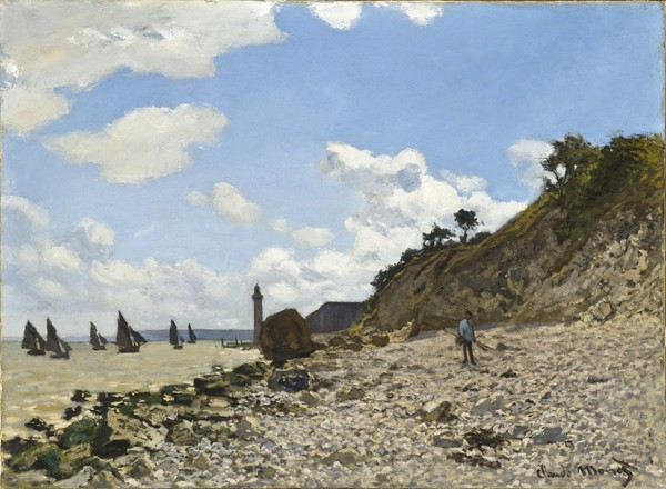 Claude Monet, The Beach at Honfleur, 1864-1866 (oil on canvas)