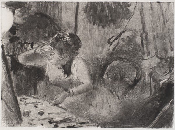 Edgar Degas, Intimacy, c. 1877-80 (monotype in black)