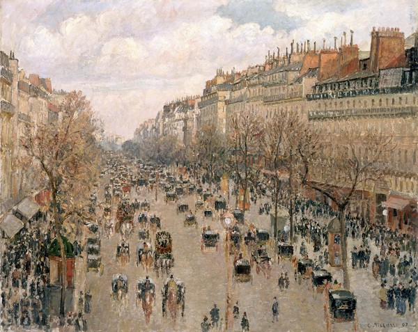 Camille Pissarro, Boulevard Montmartre, Afternoon Sun, 1897 (oil on canvas)