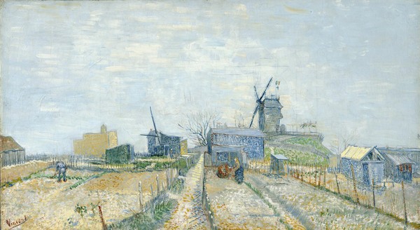 Vincent van Gogh, Vegetable Gardens and the Moulin de Blute-Fin on Montmartre, 1887 (oil on canvas)