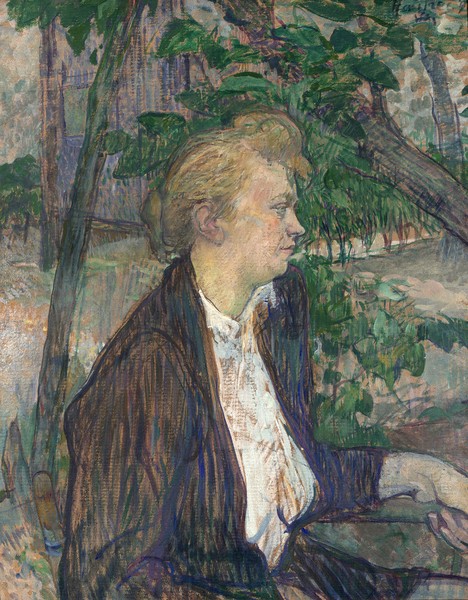 Henri de Toulouse-Lautrec, Woman seated in a Garden, 1891 (oil on millboard)