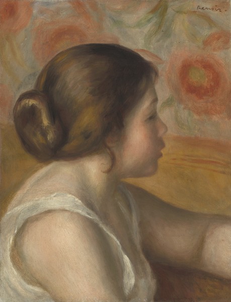 Pierre-Auguste Renoir, Head of a Young Girl, c.1890 (oil on canvas)