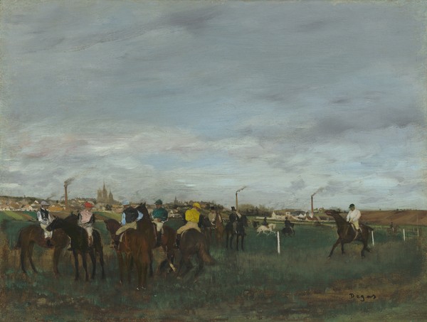 Edgar Degas, The Races, 1871-2 (oil on wood)