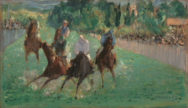 Edouard Manet, At the Races, c.1875 (oil on wood)