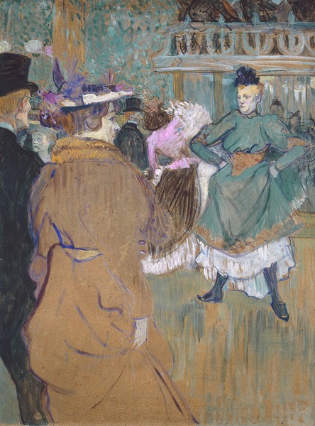 Henri de Toulouse-Lautrec, Quadrille at the Moulin Rouge, 1892 (oil on cardboard)