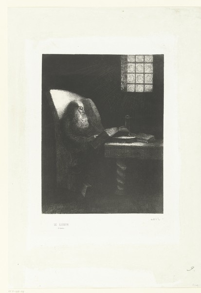 Odilon Redon, The Reader, 1892 (print)