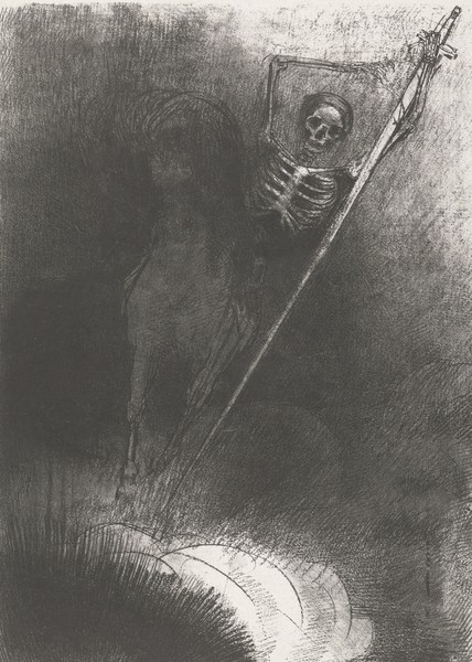 Odilon Redon, Death on a Horse, 1899 (print)