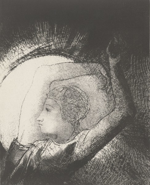Odilon Redon, A Woman clothed by the Sun, 1899 (print)