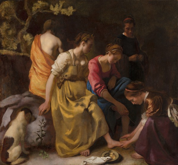 Jan Vermeer, Diana and her Companions, c.1655-56 (oil on canvas)