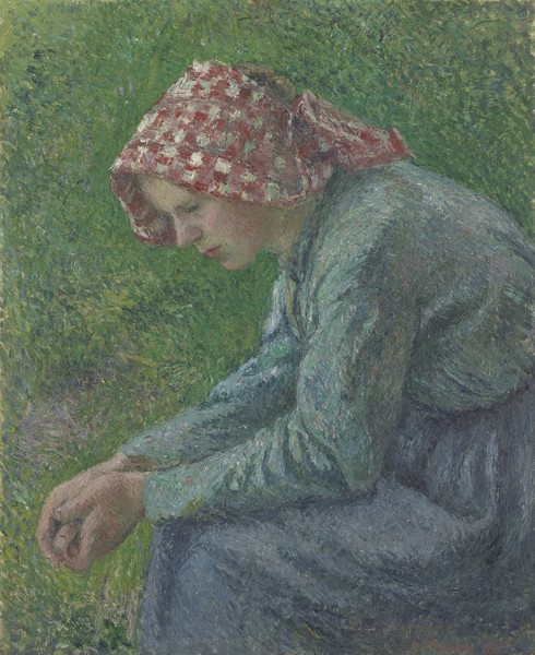 Camille Pissarro, A Seated Peasant Woman, 1885 (oil on canvas)