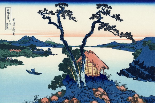 Katsushika Hokusai, Lake Suwa in the Shinano province, c.1830 (woodblock print)