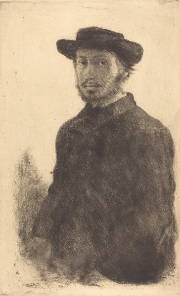 Edgar Degas, Self Portrait, c.1857 (etching)