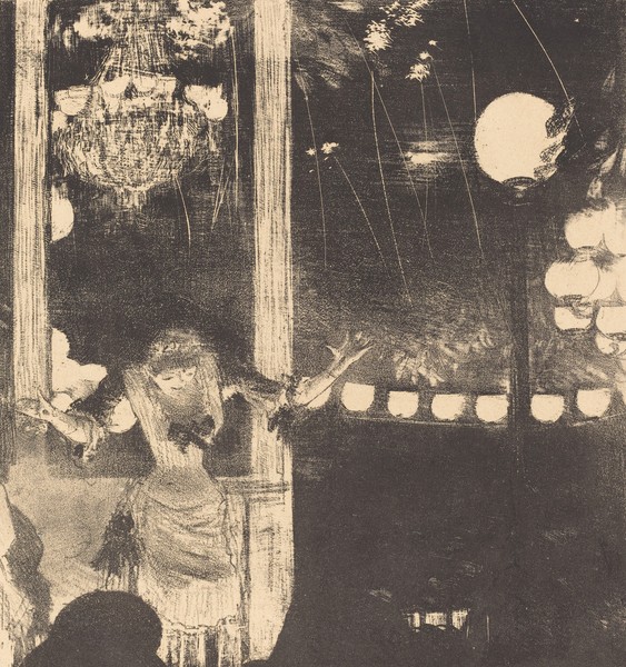 Edgar Degas, Mademoiselle Becat at the Cafe des Ambassadeurs, c.1877 (lithograph on India paper)