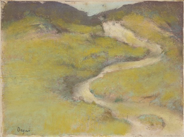 Edgar Degas, Pathway in a Field, 1890 (pastel over monotype in oils)