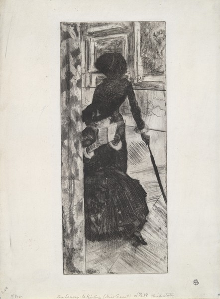 Edgar Degas, Au Louvre: La Peinture (Mary Cassatt), c.1879-80 (etching and aquatint)