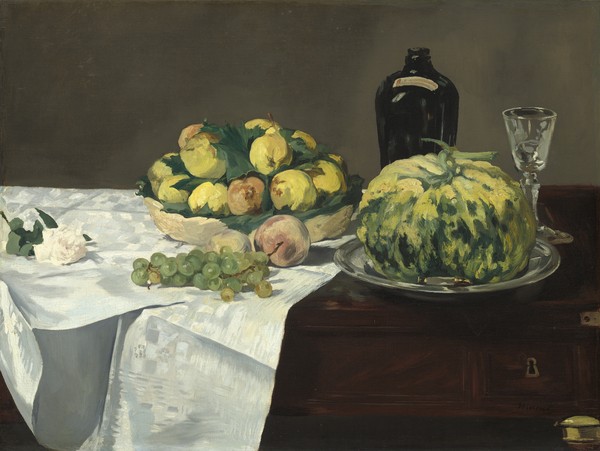 Edouard Manet, Still Life with Melon and Peaches, c.1866 (oil on canvas)