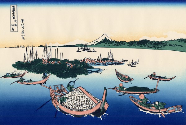 Katsushika Hokusai, Tsukada Island in the Musashi province, c.1830 (woodblock print)