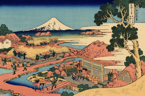 Katsushika Hokusai, The Tea plantation of Katakura in the Suruga Province, c.1830 (woodblock print)