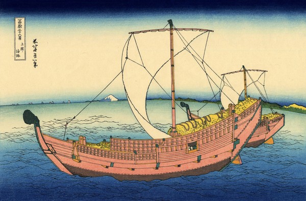 Katsushika Hokusai, The Kazusa sea route, c.1830 (woodblock print)