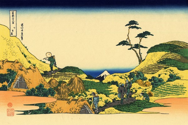Katsushika Hokusai, Shimomeguro, c.1830 (woodblock print)