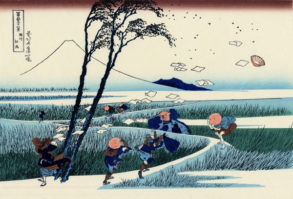 Katsushika Hokusai, Ejiri in the Suruga province, c.1830 (woodblock print)