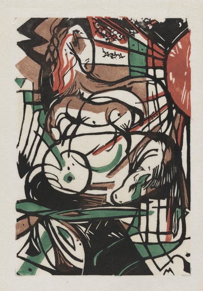 Franz Marc, The Birth of Horses (Geburt der Pferde), 1913 (woodcut on Japan paper)