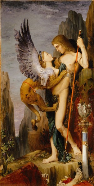 Gustave Moreau, Oedipus and the Sphinx, 1864 (oil on canvas)