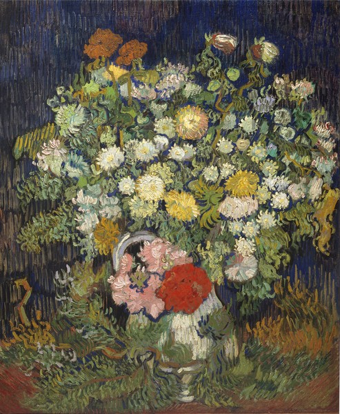 Vincent van Gogh, Bouquet of Flowers in a Vase, 1890 (oil on canvas)