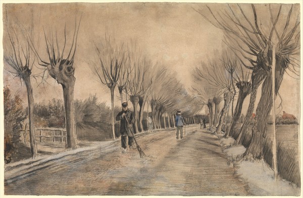 Vincent van Gogh, Road in Etten, 1881 (chalk, pencil, pastel, w/c, pen and brown ink)