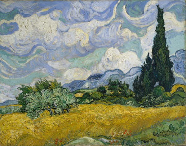 Vincent van Gogh, Wheat Field with Cypresses, 1889 (oil on canvas)