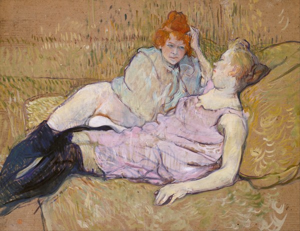 Henri de Toulouse-Lautrec, The Sofa, c.1894-96 (oil on cardboard)