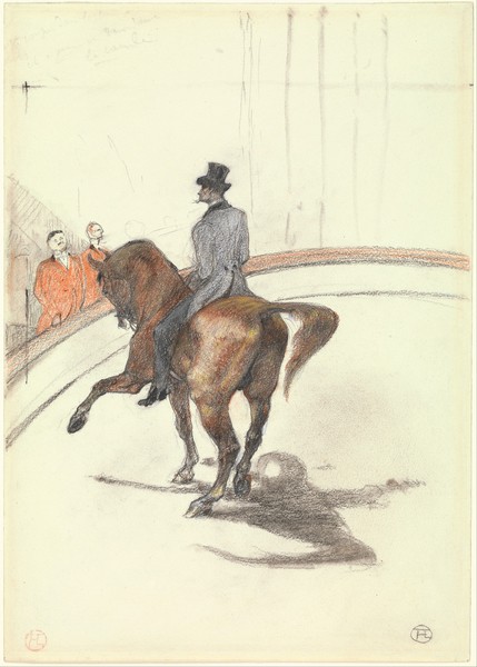Henri de Toulouse-Lautrec, At the Circus: The Spanish Walk, 1899 (graphite, coloured pastel and charcoal on heavy wove paper)