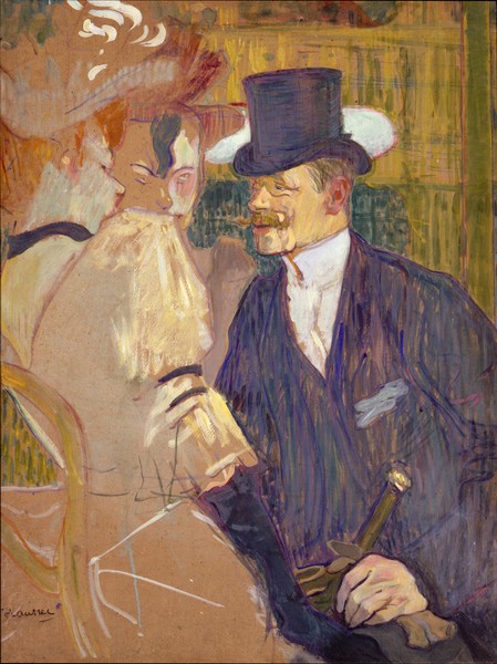 Henri de Toulouse-Lautrec, The Englishman at the Moulin Rouge, 1892 (oil on cardboard)