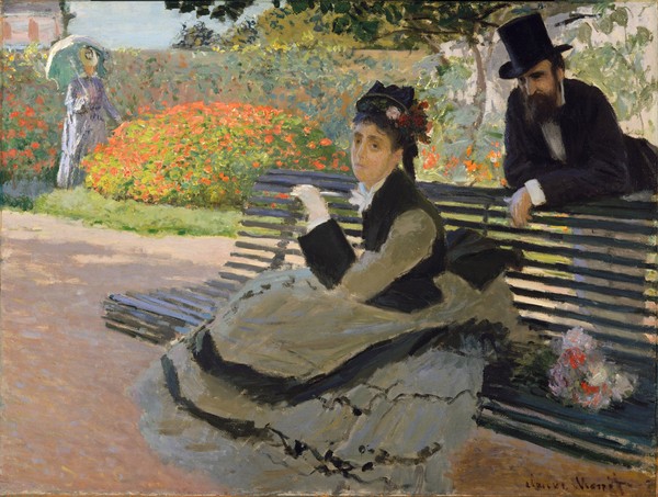 Claude Monet, Camille Monet on a Garden Bench, 1873 (oil on canvas)
