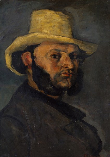 Paul Cézanne, Gustave Boyer in a Straw Hat, 1870-71 (oil on paper laid down on canvas)