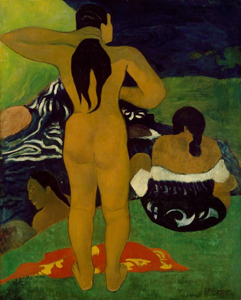 Paul Gauguin, Tahitian Women Bathing, 1892 (oil on paper, laid down on canvas)