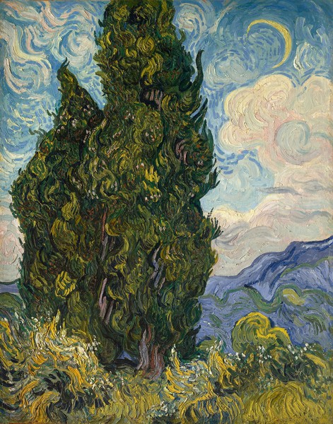 Vincent van Gogh, Cypresses, 1889 (oil on canvas)