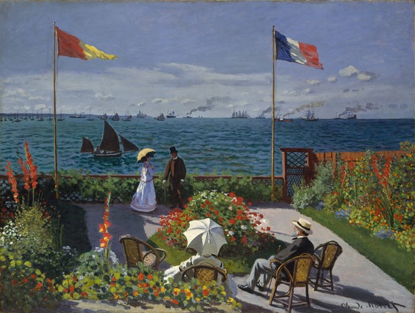 Claude Monet, Garden at Sainte-Adresse, 1867 (oil on canvas)