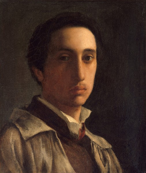 Edgar Degas, Self-Portrait, c.1855-56 (oil on paper, laid down on canvas)