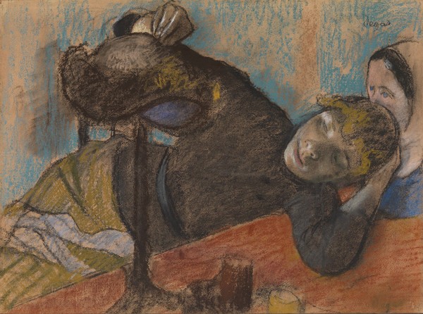 Edgar Degas, The Milliner, c.1882 (pastel and charcoal on warm gray wove paper laid down on dark brown)