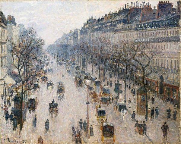 Camille Pissarro, The Boulevard Montmartre on a Winter Morning, 1897 (oil on canvas)