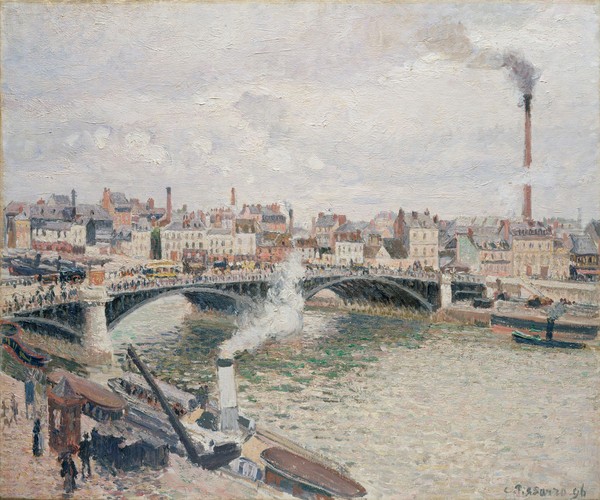 Camille Pissarro, Morning, An Overcast Day, Rouen, 1896 (oil on canvas)