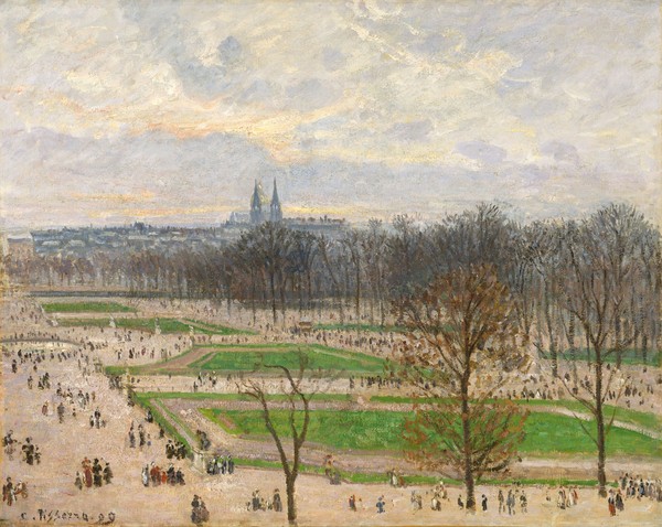 Camille Pissarro, The Garden of the Tuileries on a Winter Afternoon, 1899 (oil on canvas)