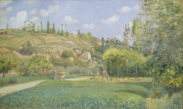 Camille Pissarro, A Cowherd at Valhermeil, Auvers-sur-Oise, 1874 (oil on canvas)