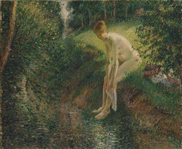 Camille Pissarro, Bather in the Woods, 1895 (oil on canvas)