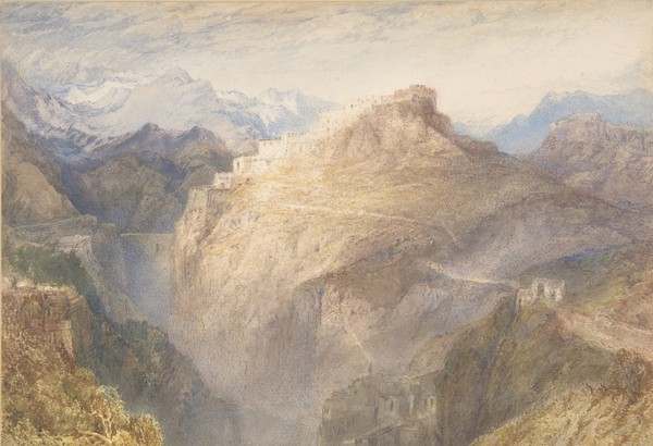 Joseph Mallord William Turner, Fort of L'Essillon, Val de la Maurienne, France, 1836 (w/c and gouache over graphite)