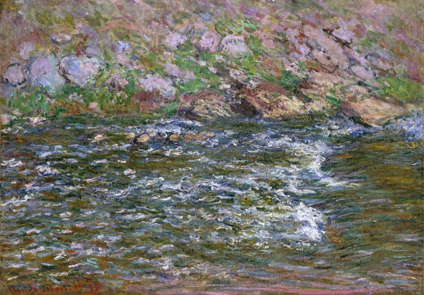 Claude Monet, Rapids on the Petite Creuse at Fresselines, 1889 (oil on canvas)