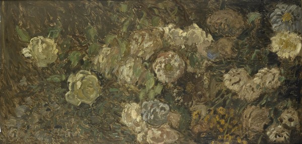 Claude Monet, Flowers (oil on panel)